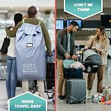 Bramble Large Stroller Bag Cover for Airplane Grey 116x53x34cm view 8