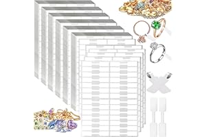 MotBach 2000PCS Price Tags Stickers Jewelry Price Tag Labels, White Blank Pricing Sticker Label Tags, Self Adhesive Jewelry Sticker Tag Label for Necklace Earring Bracelet Ring (Ballpoint Pen Writing)