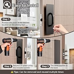 MEEMENG 2 Sets Stainless Steel Door Push
