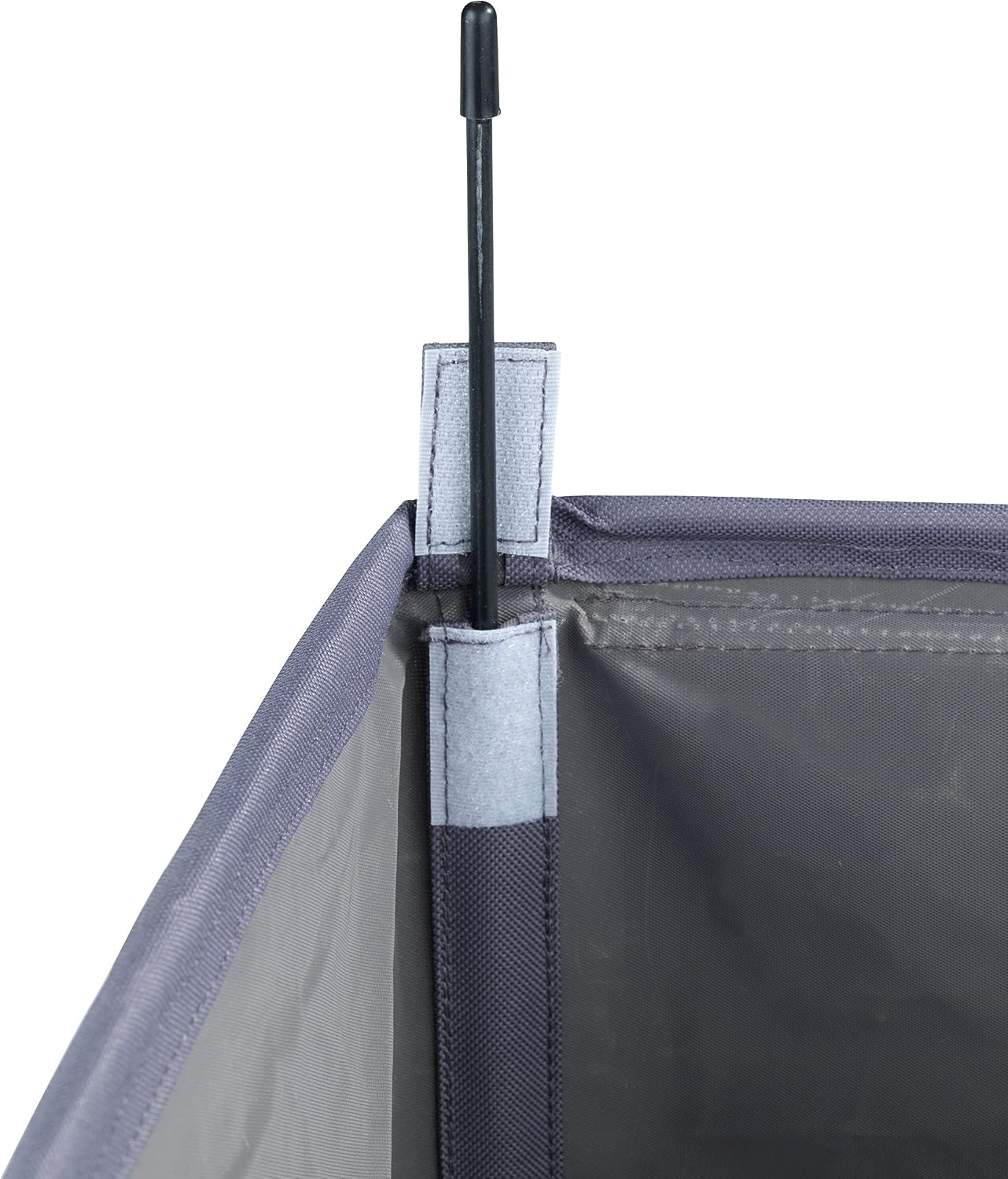 WENKO 62083100 Laundry collector Trivo Grey - 3 laundry compartments Capacity: 116 l, Polyester, 56 x 60 x 35 cm, Dark grey - Image 4