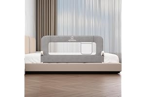 Aptododo 47" Upgraded Bed Rails for Toddlers with U-Shape Base, Toddler Bed Rails with More Stable and Secure,Suitable for Twin,Full,Queen Size Bed,High/Low Mattresses, Box/Platform Bed(Gray)