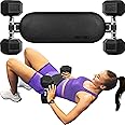 MIUONO Hip Thrust Belt, Dumbbell Hip Thrust Belt for Kettlebells or Grip Plates, Thicker Slip-Resistant Leather Glute Bridge Pad Machine for Booty Workout of Home Gym