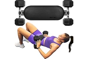 MIUONO Hip Thrust Belt, Dumbbell Hip Thrust Belt for Kettlebells or Grip Plates, Thicker Slip-Resistant Leather Glute Bridge Pad Machine for Booty Workout of Home Gym