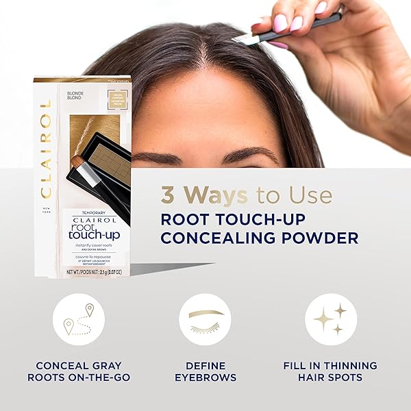 CLAIROL ROOT TOUCH-UP TEMPORARY CONCEALING POWDER, BLONDE HAIR COLOR, PACK OF 1