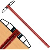 TYDEEY 12, 24, 31, 39 in Precision Ruler Square T-Shaped Woodworking Scriber Measuring Tool, Aluminum Alloy Architect Ruler for Carpenter Work, T Type Wood Layout and Measuring Tools (39 Inch)