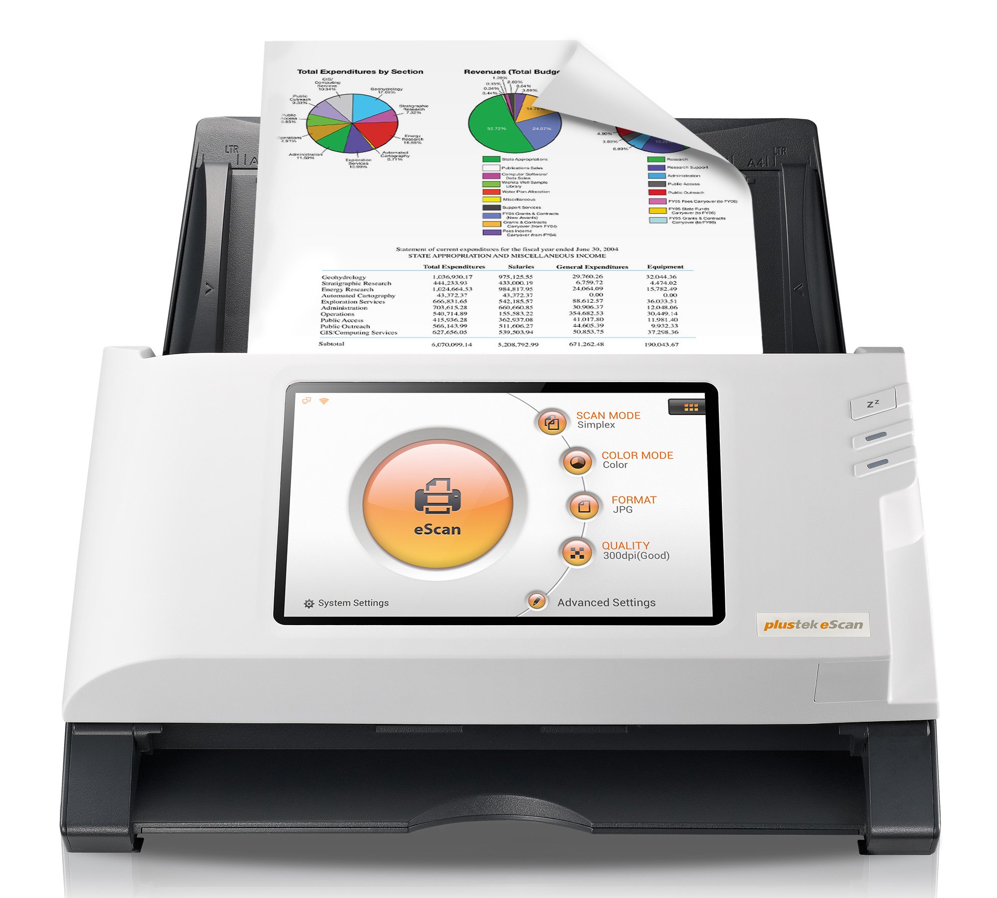 Plustek eScan A180, PC-Less Duplex Wireless Network Document Scanner, 7