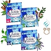 Vapor Soothers Nasal Dilator Clips, Cool & Easy Breathing Under Your Mask, 4-Scent Variety Pack (Peppermint, Wintergreen, Cinnamon, Lavender), 8 Count, Instant Nasal Congestion Relief, Drug-Free
