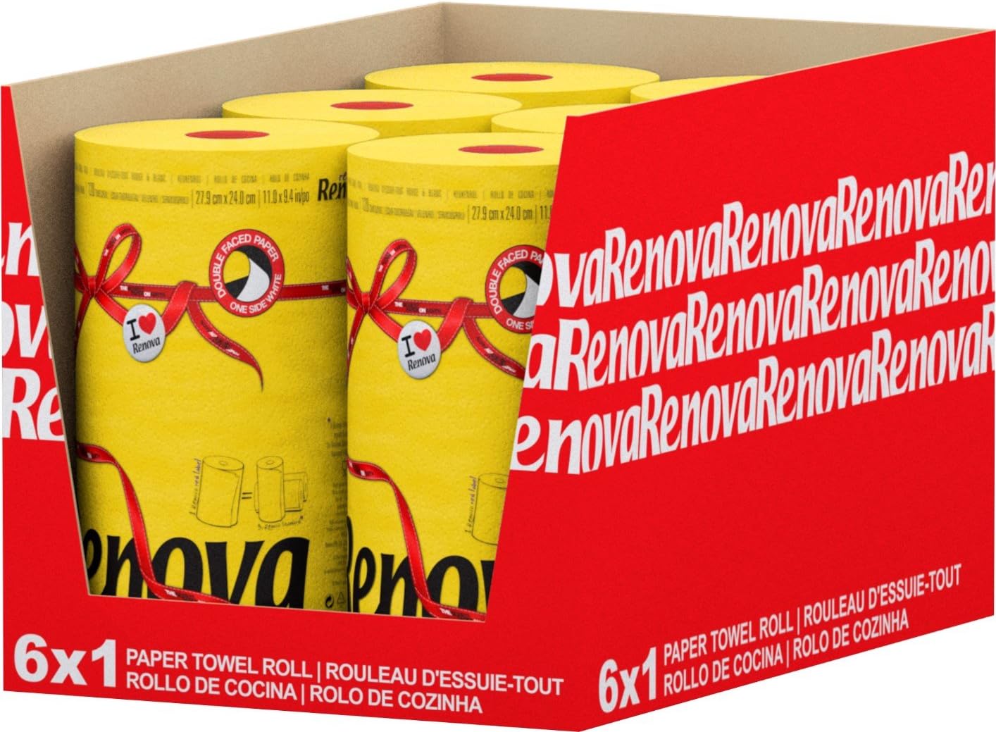 Renova Kitchen Roll Yellow 6 Rolls Amazon.co.uk Health & Personal Care