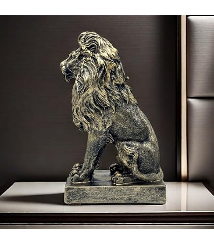 Amazon.com: Veronese Design 8 7/8 Inch Lion Sitting On Plith