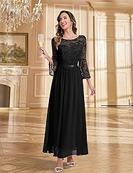 Wedtrend Women's Evening Dress 3/4 Sleeve Long