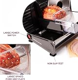 Andrew James Electric Food Slicer 150W with 3 Blades 19cm Cured Meat Bread view 9