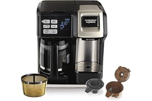 Hamilton Beach FlexBrew Trio 2-Way Coffee Maker, Compatible with K-Cup Pods or Grounds, Combo, Single Serve & Full 12c Pot, P