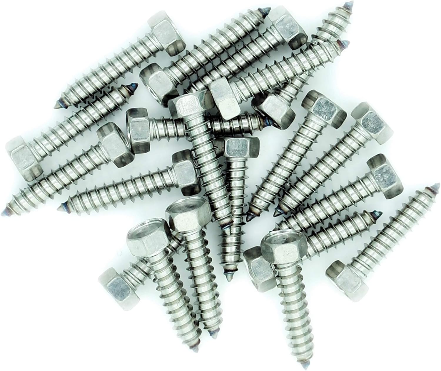 No.10 x 0.7 (4.8mm x 19mm) Hex Self-Tapping Screw - Stainless Steel (A2) (Pack of 20), 4.8x19 - A2 (20)