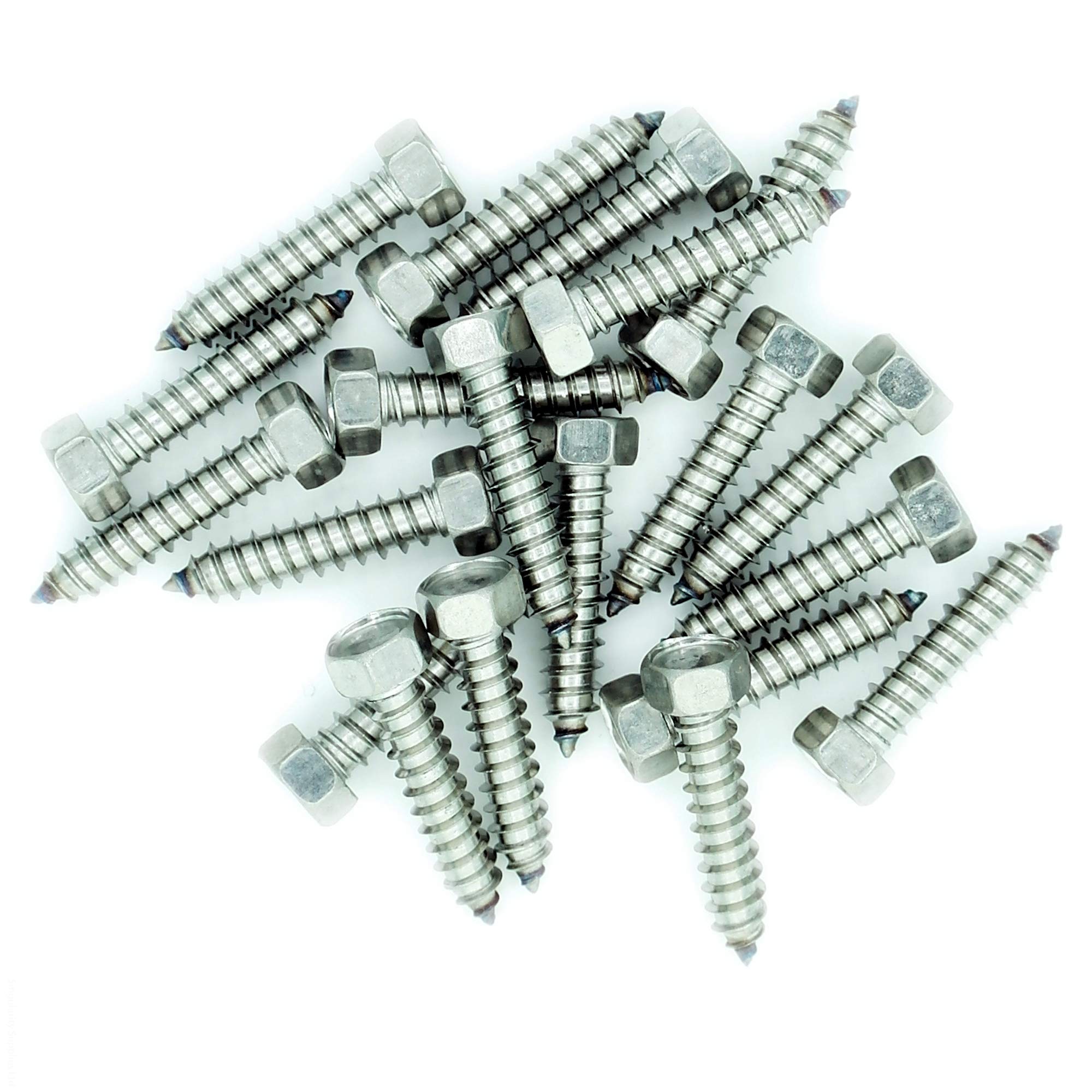 No.10 x 0.7 (4.8mm x 19mm) Hex Self-Tapping Screw - Stainless Steel (A2) (Pack of 20)
