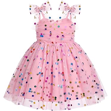 open lace back dress Elegant Baby Girl Pageant Dresses Toddler Party Dresses, Orange / 3-4 Years (110cm) main image 1