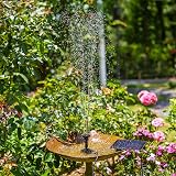 AMZtime Solar Fountain Pump 1.5W 6 Nozzles 2.7m Cable Bird Bath Pond view 8