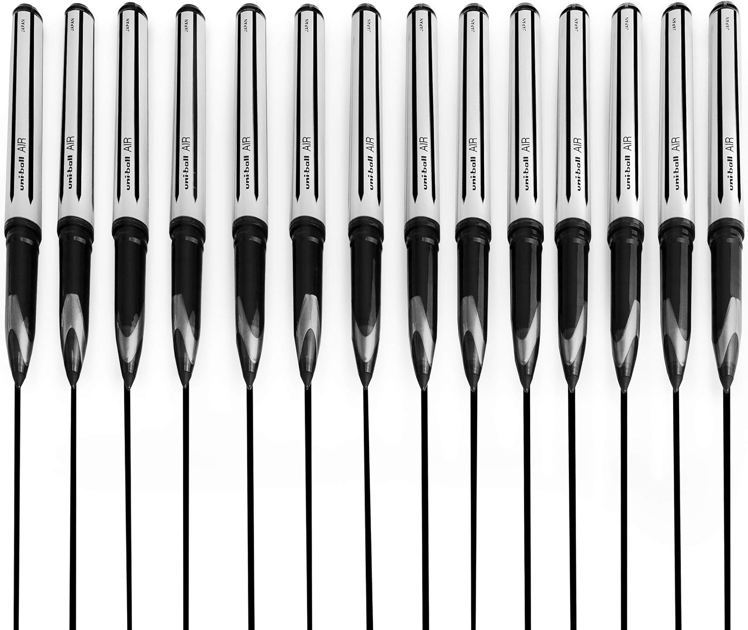 uni-ball AIR Broad Rollerball Pens - Liquid Ink - 0.7mm Nib - Black Ink - Pack of 12 + 2, 14 count (Pack of 1)