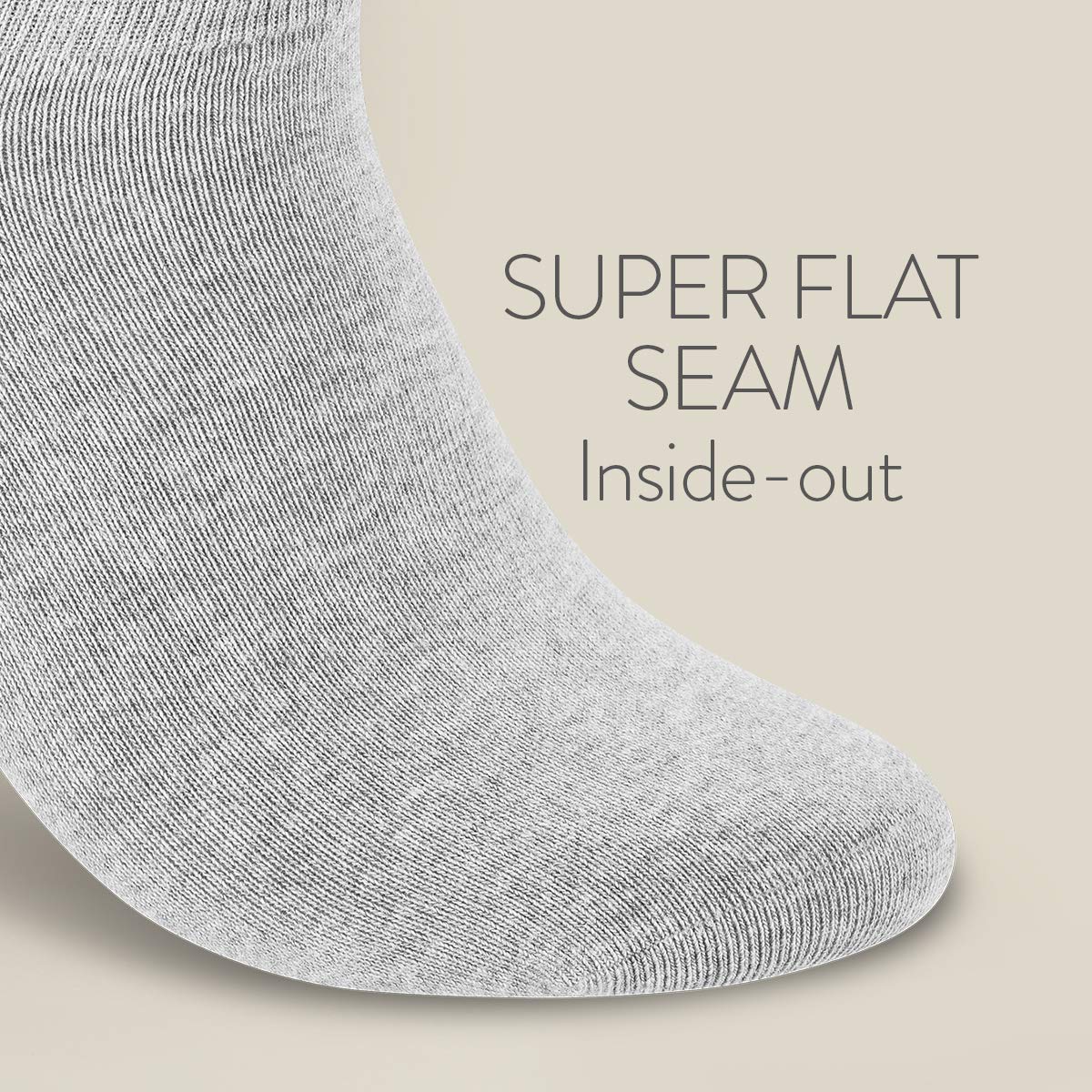 ALL ABOUT SOCKS Sneaker Socken Herren 47-50 grau (5er Pack) - Kurzsocken Baumwolle - Sneakersocken Herren - Mix (grau, weiss, schwarz) 3