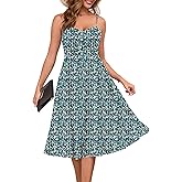 Zattcas Womens 2025 Spring Summer Sleeveless Midi Sundress A Line Flowy Wedding Guest Cocktail Party Dress with Pockets