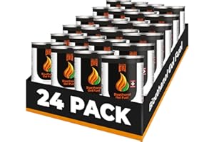 Y'allCanDiy Gel Fuel Cans | Clean Burning & Smokeless Bioethanol Gel Fuel Long-Lasting Burn, Indoor & Outdoor Use (24 Pack, 13oz/368g)