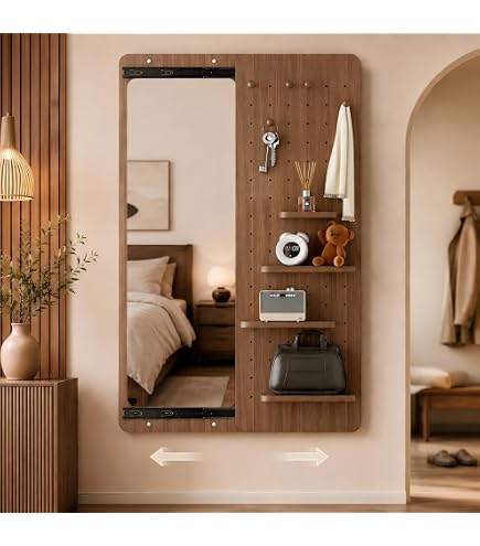 Amazon.com: Ezalor Hide Wall Mounted Mirror,47“x16”Full Length