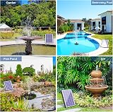 AISITIN 6.5W Solar Fountain with Battery Backup 10 Nozzles Pond Pump view 6