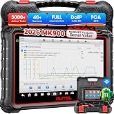 Autel MaxiCOM MK900 Bidirectional Scanner: 2026 Up of MaxiCheck MX808S MK808S, Work as MK900-BT MK900BT MX900 OBD2 Diagnostic Tool w/ 3000+ Active Test, 40+ Service, CAN-FD&amp;DOIP, All System, FCA 11 OS