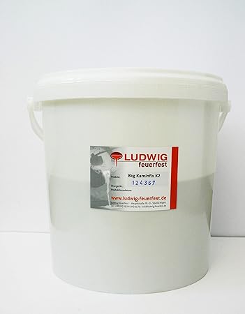Schamottemörtel Feuerfester Mörtel Feuerbeton Mörtel Kaminmörtel Kaminfix K2 (8kg Eimer)