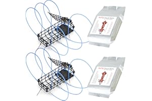 AirFly Heavy Surf 6-Loop Crab Trap for Fishing Poles – Lead-Free, USA-Made, Premium Durable Loops – Ideal for Dungeness, Blue, Rock Crabs – Includes Bait & Reserve Loops