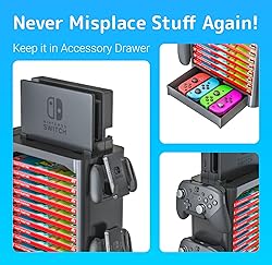 Skywin- Game Storage Tower Compatible With Nintendo