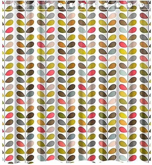 Amazon Com Custom Orla Kiely Colorful Leaf Shower Curtain
