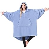 THE COMFY Teddy Bear Quarter-Zip|Oversized All Sherpa Wearable Blanket With Zipper, Seen On Shark Tank