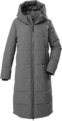 Donna Cappotto trapuntato/funzionale in piuma d'oca con cappuccio GW 17 WMN QLTD CT, dunkelanthra, 42, 43345-000