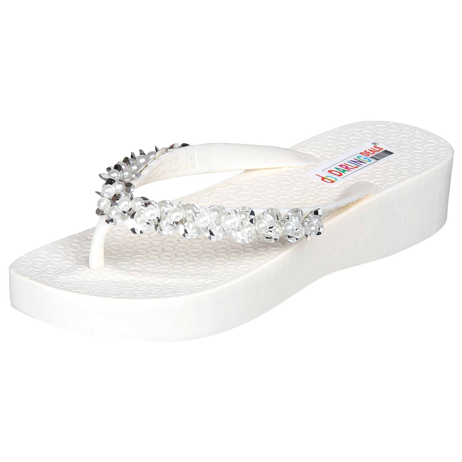 women flip flop and fashion slippers by darling deals&reg;-pearls comfortable heel colors
