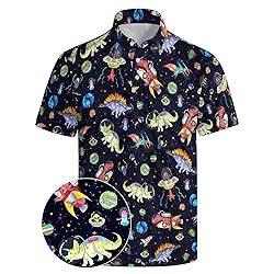 Xdceu Men's Dinosaur Golf Polo Shirt Dinosaur Golf
