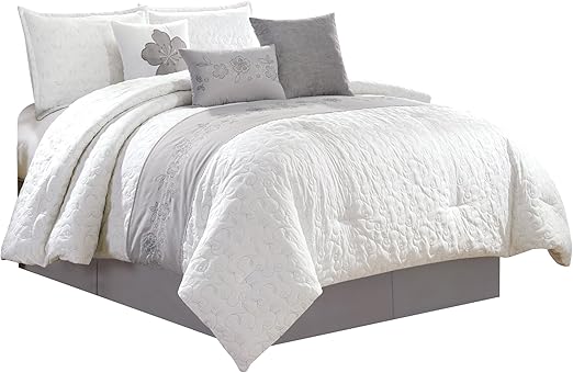 Amazon Com Chezmoi Collection Isabella 7 Piece Chic Floral