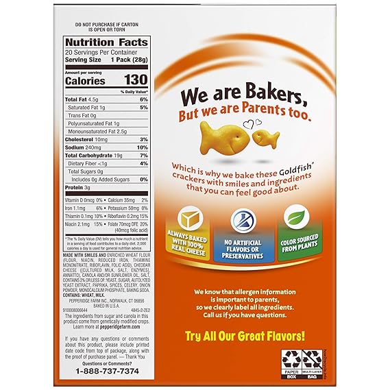35 Goldfish Crackers Food Label Label Design Ideas 2020