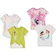 Amazon Essentials Disney | Marvel | Star Wars | Frozen | Princess Girls and Toddlers' Short-Sleeve T-Shirts, Multipacks