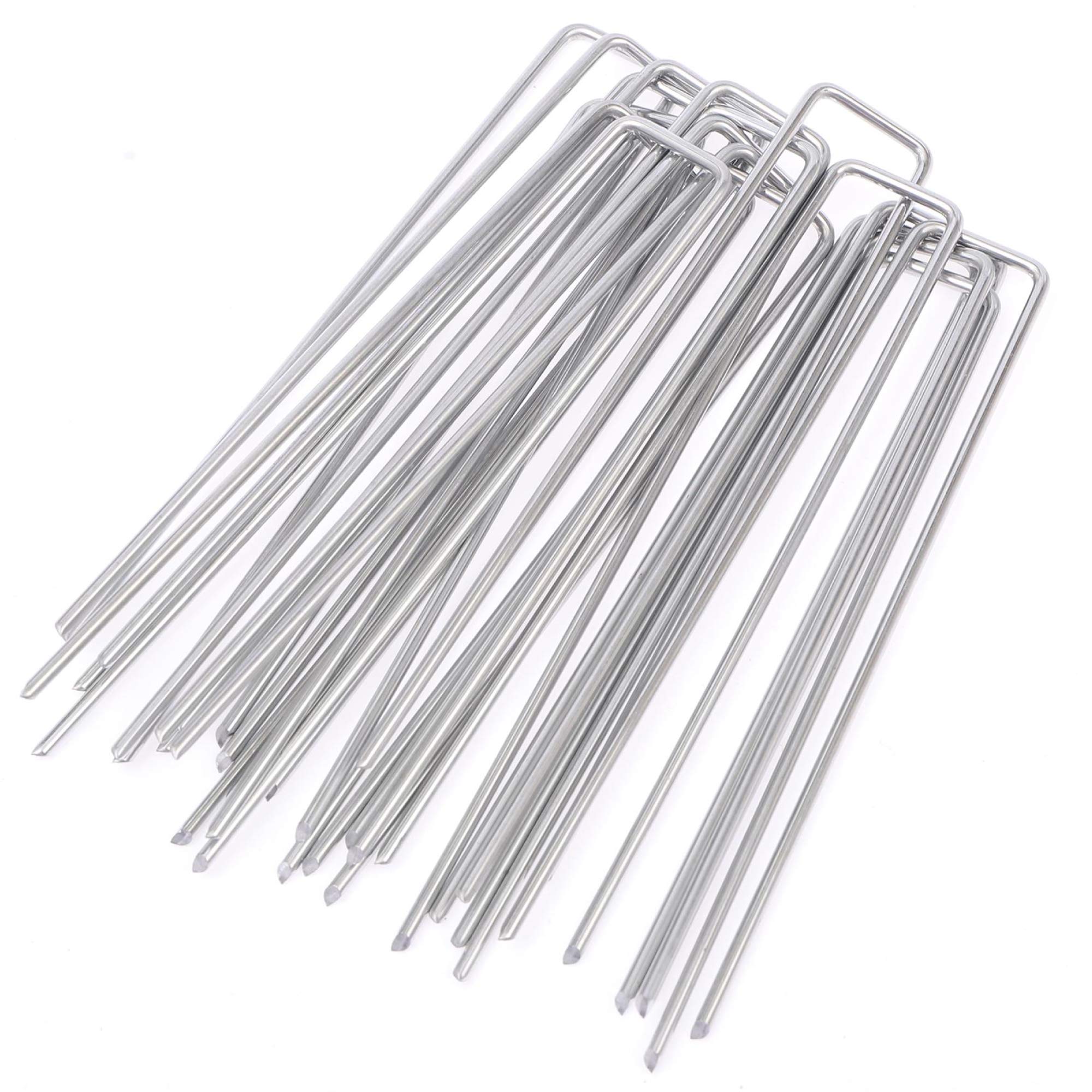 Buy Garden Ground Pegs Metal U Pins (6” / 15cm) Galvanised Steel Weed