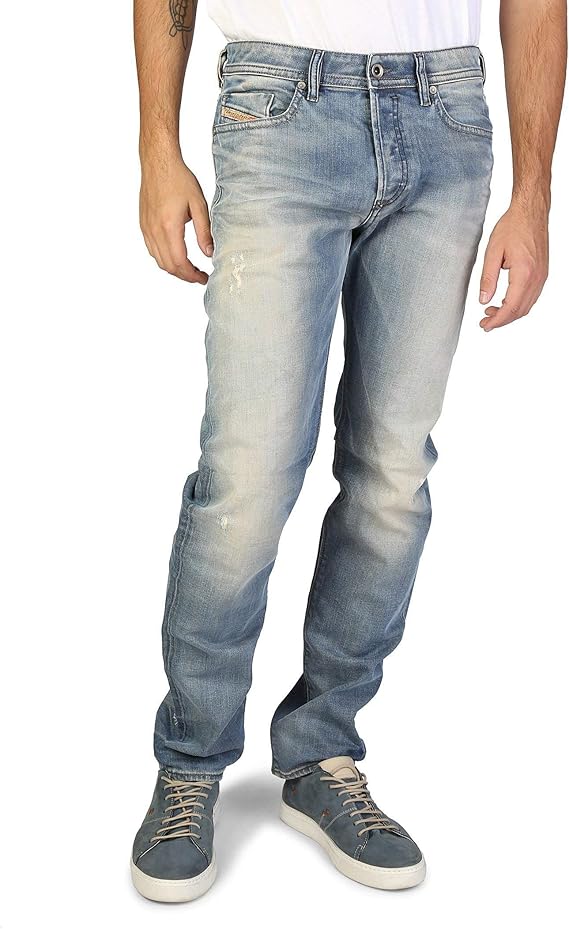 Diesel Buster 0845F Men's Regular Fit Jeans - Blue - 30W x 34L: Amazon.co.uk: Clothing
