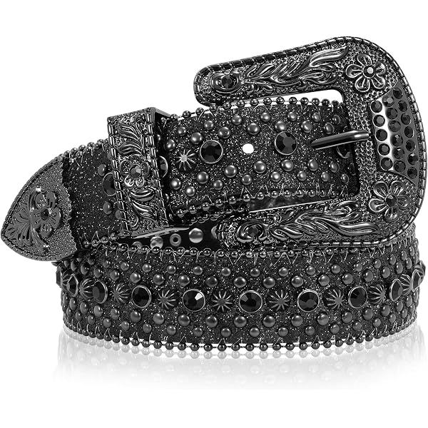 SUOSDEY Men Women Cowboy Rhinestone Belt Western Cowgirl  display picture 3