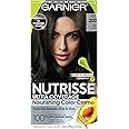 Garnier Nutrisse Ultra Coverage Hair Color, Deep Soft Black Hair Dye (Black Sesame) 200, Pack of 1