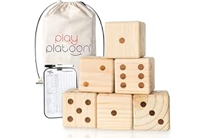 Play Platoon Lawn Dice - Giant Wooden Yard Dice Game for Playing Endless Outdoor Games