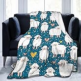 Cute Sheep Heart Star Dot Blanket, Soft Blankets Flannel Bed Throw Cozy Lightweight Plush Gifts For Kids Boys Girls Women Men Sofa Couch Bedroom Living Rooms Warm All Season, Home Decor, Small 50"x40"