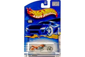Hot Wheels 2001 Blast Lane (Motorcycle) #96, Orange (First Edition)