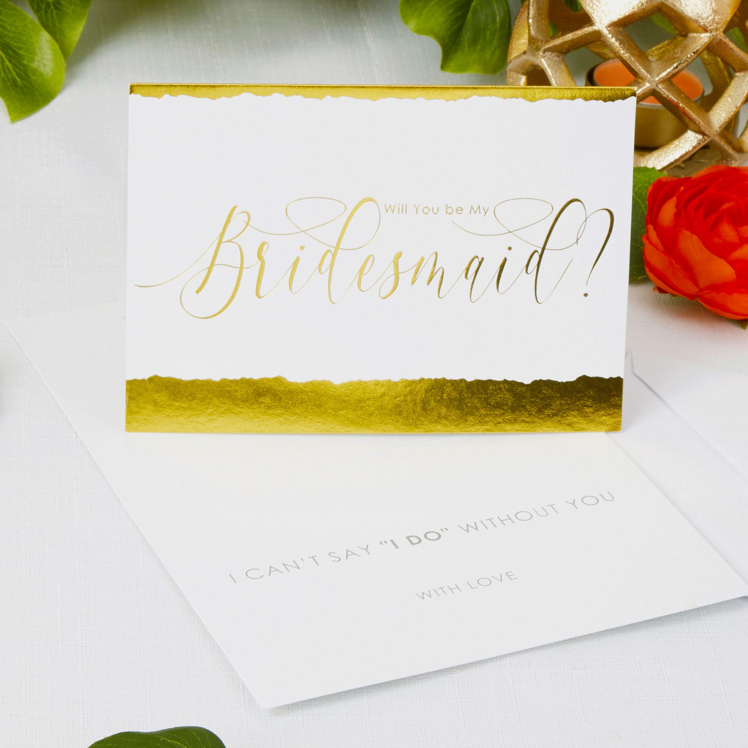Neviti 776643 Bridesmaid Cards, White/Gold