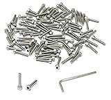 iexcell 100 Pcs M3 x 15mm Thread Pitch 0.5 mm