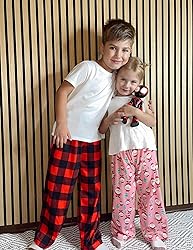 Arshiner Pajama Pants for Girls Long Sleep Plaid
