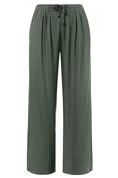 Ulla Popken Damen Weite Viskose Hose
