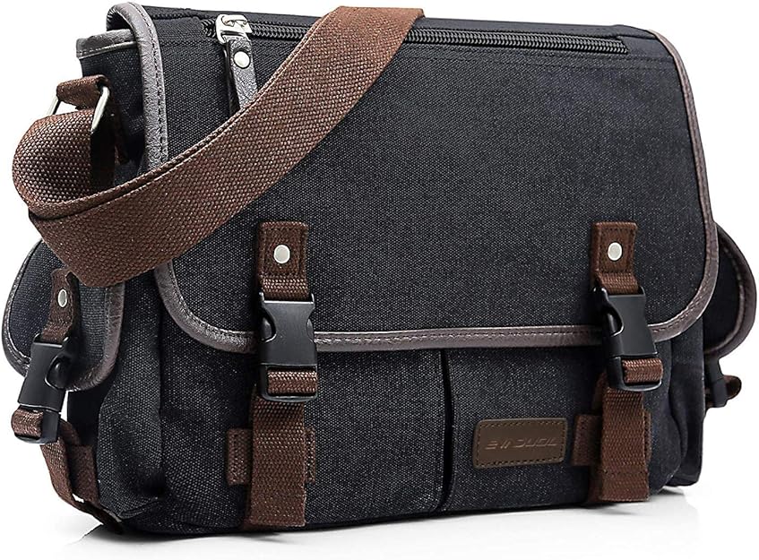 Canvas Shoulder Bag, Evaduol Messenger Bags Mens, Dark Grey Man Bags